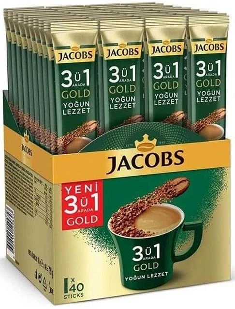 Jacobs Kahve 3 Ü 1 Arada Yoğun Lezzet 18 Gr X 40 Adet 4091489