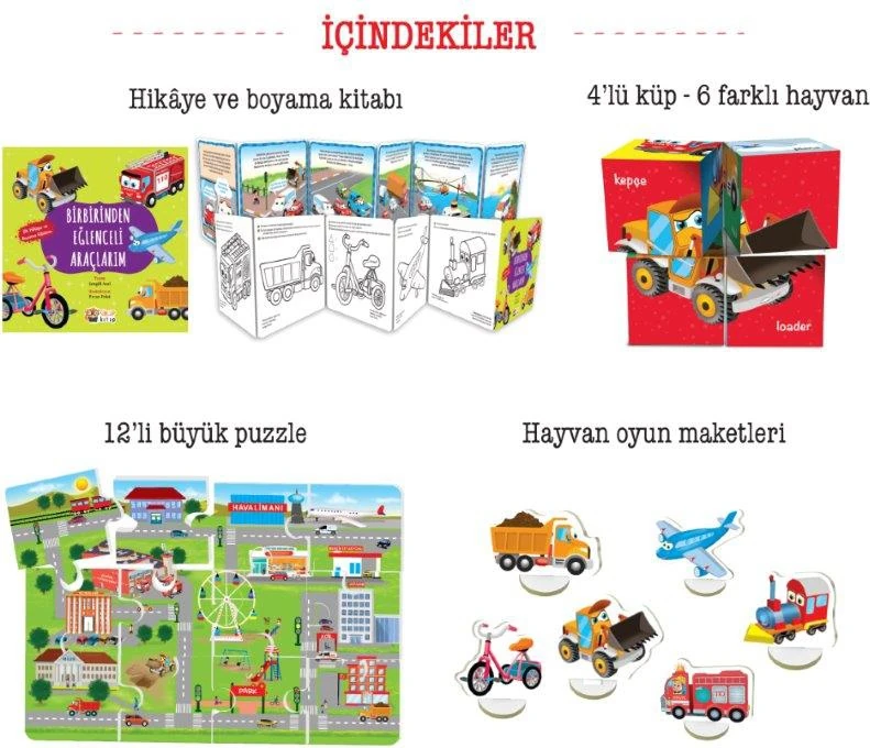 Dokun Oyna Öğren Seti: Araçlar (Dikkat - Algı - Öğrenme - Zeka)