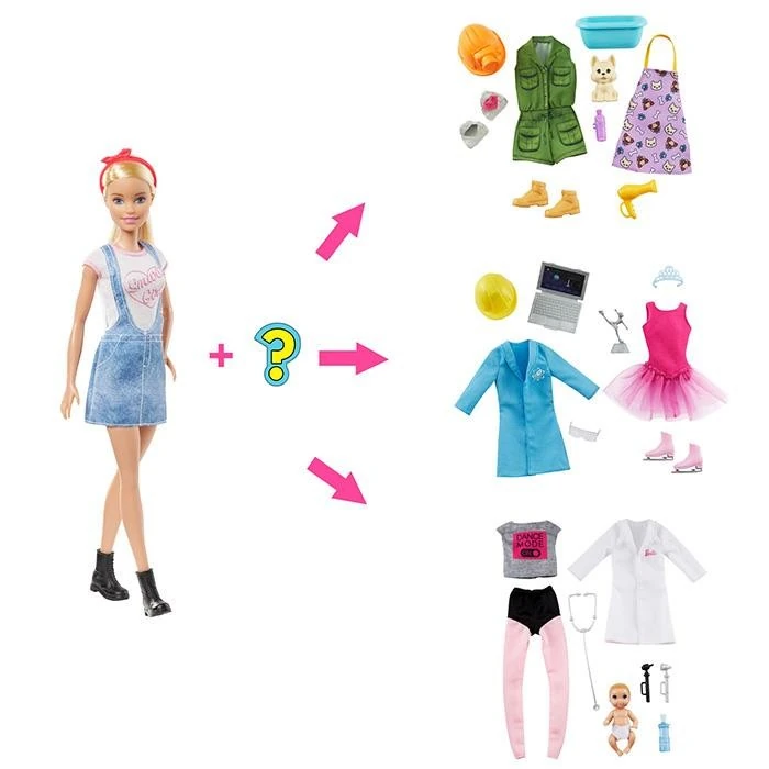 Barbie Sürpriz Meslek Bebeği GLH62