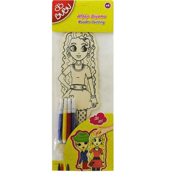 Bu-Bu Ahşap Boyama Kız Ab0040
