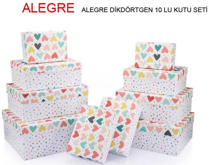 Gıpta Bx67710 Alegre Dikdörtgen 10Lu Kutu Seti
