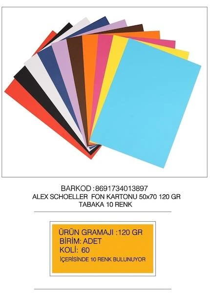 Alex Alx-13004 Tabaka 50*70 10Lu Karışık