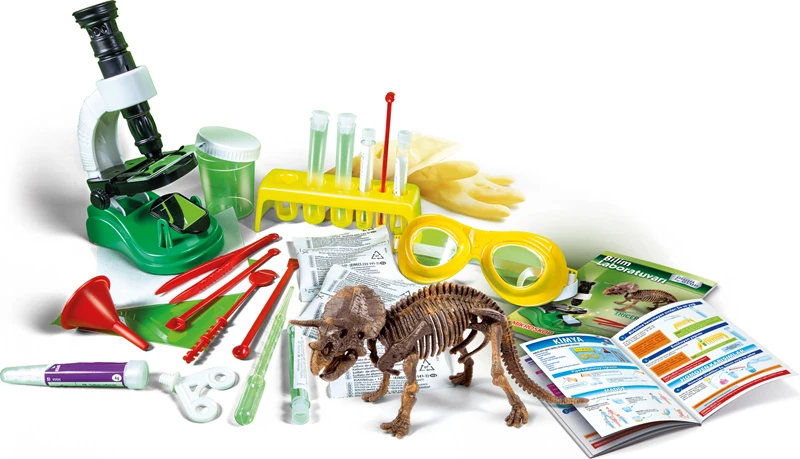 Bilim Laboratuvarı - Kimya, Mikroskop, Kristaller, Triceratops