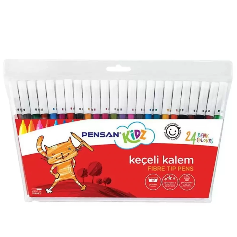 Pensan Kidz Keçeli Kalem 5000 24 Renk İnce Uçlu