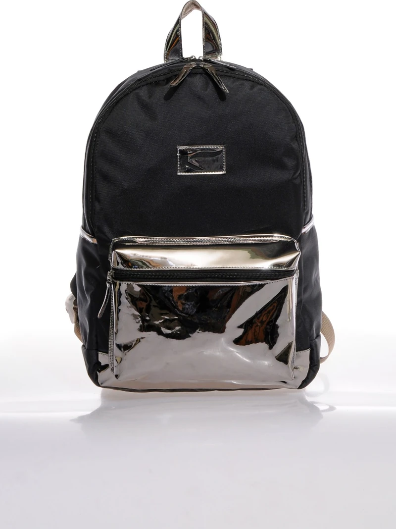 Kaukko Bright Aynalı Okul Sırt Çantası Siyah K1101