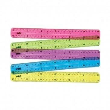 PUTI PLASTIK CETVEL 30 CM FLEXIBLE ESNEK 0904 *.VIVA-23