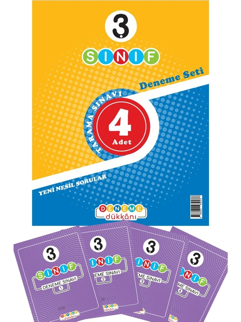 3. Sınıf 4 lü Deneme Seti Deneme Dükkanı
