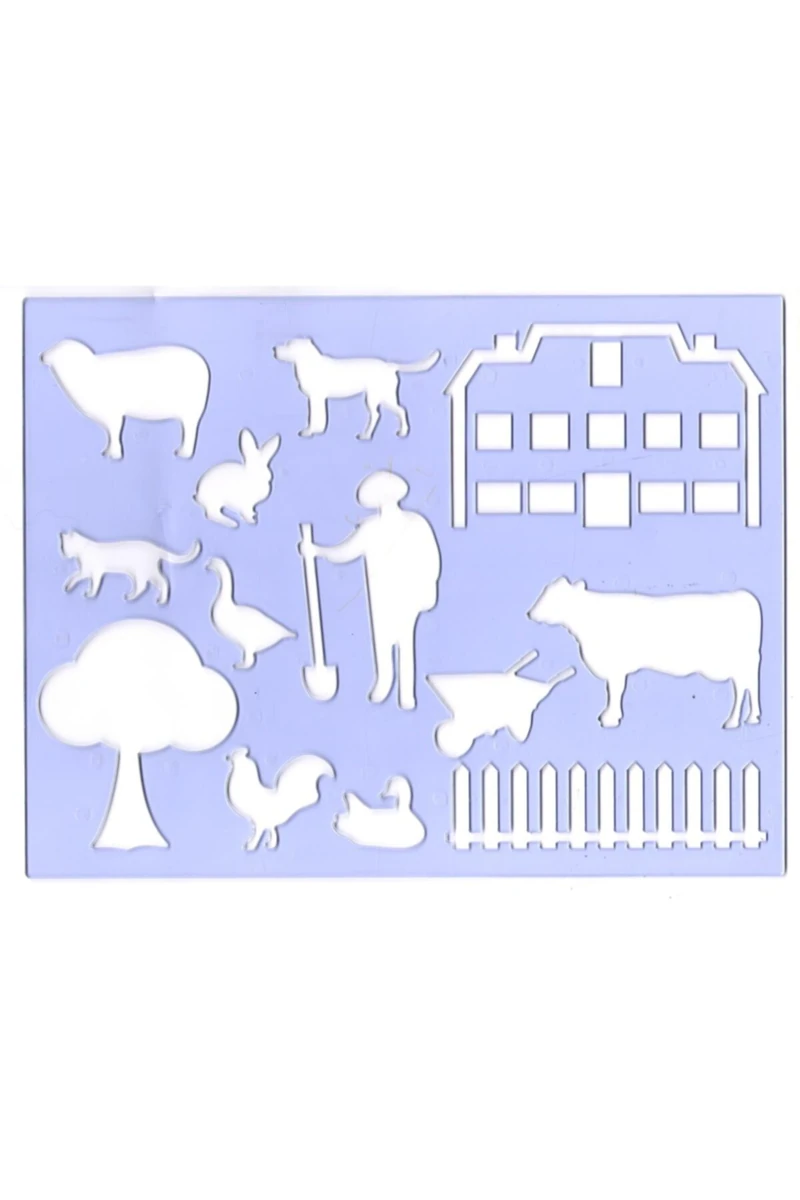 Tüter Şekil Boyama Şablonu Hayvanlar