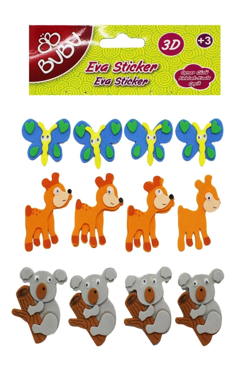 Bubu ST0083 3D Eva Stıcker Oynar Gözlü Okyanus Hayvanları