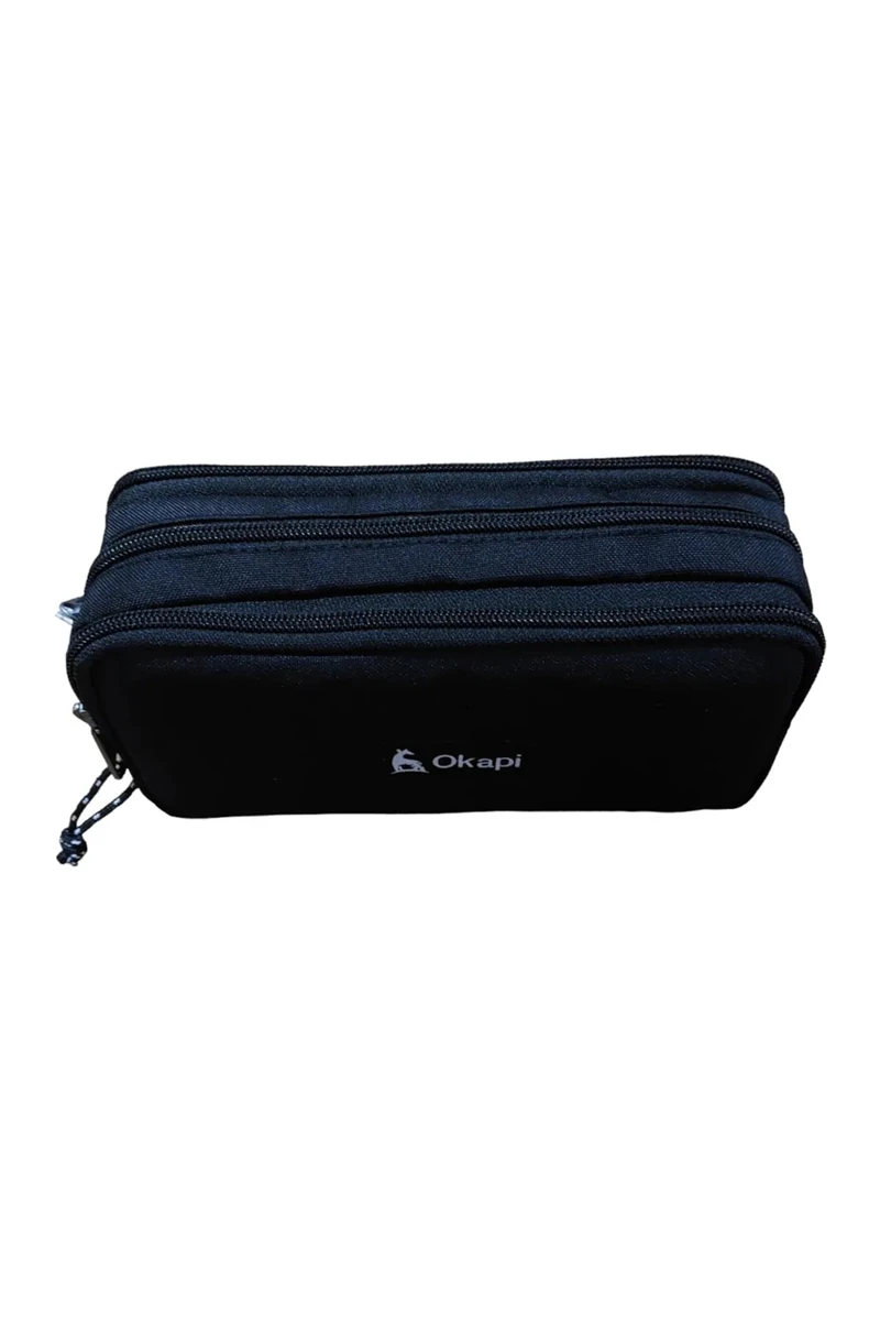 Okapi Üç Gözlü Kalemlik Siyah / Okp-101/s