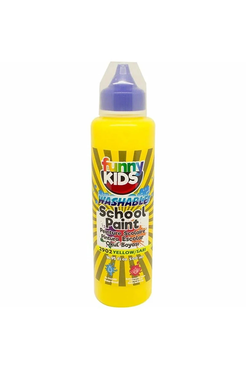Rich Funny Kids Yıkanabilir Okul Boyası 500ml - 2902 Sarı