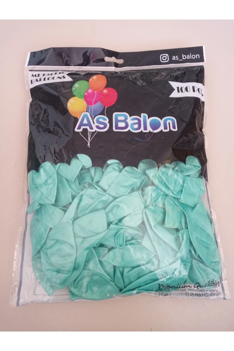 Nedi Pm-72212 Balon Metalik Su Yeşili 100Lü