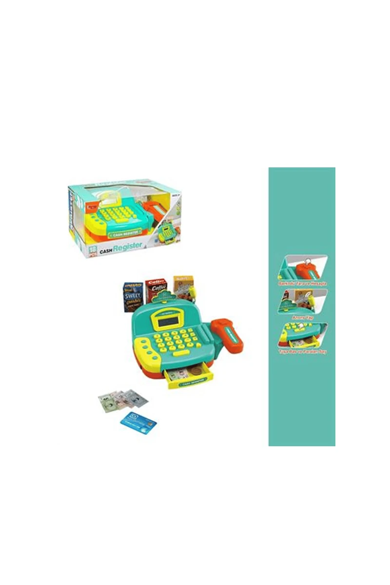 Vardem Aksesuarlı Işıklı, Hesap Makinalı, Mikrofonlu Yazarkasa 29 Parça