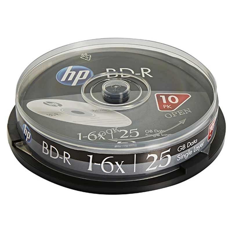 Hp Bd-R Blu-Ray 25Gb 10 Lu Cakebox