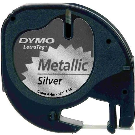Dymo S0721730 Letratag Metalik Şerit 12*4Mt Gri