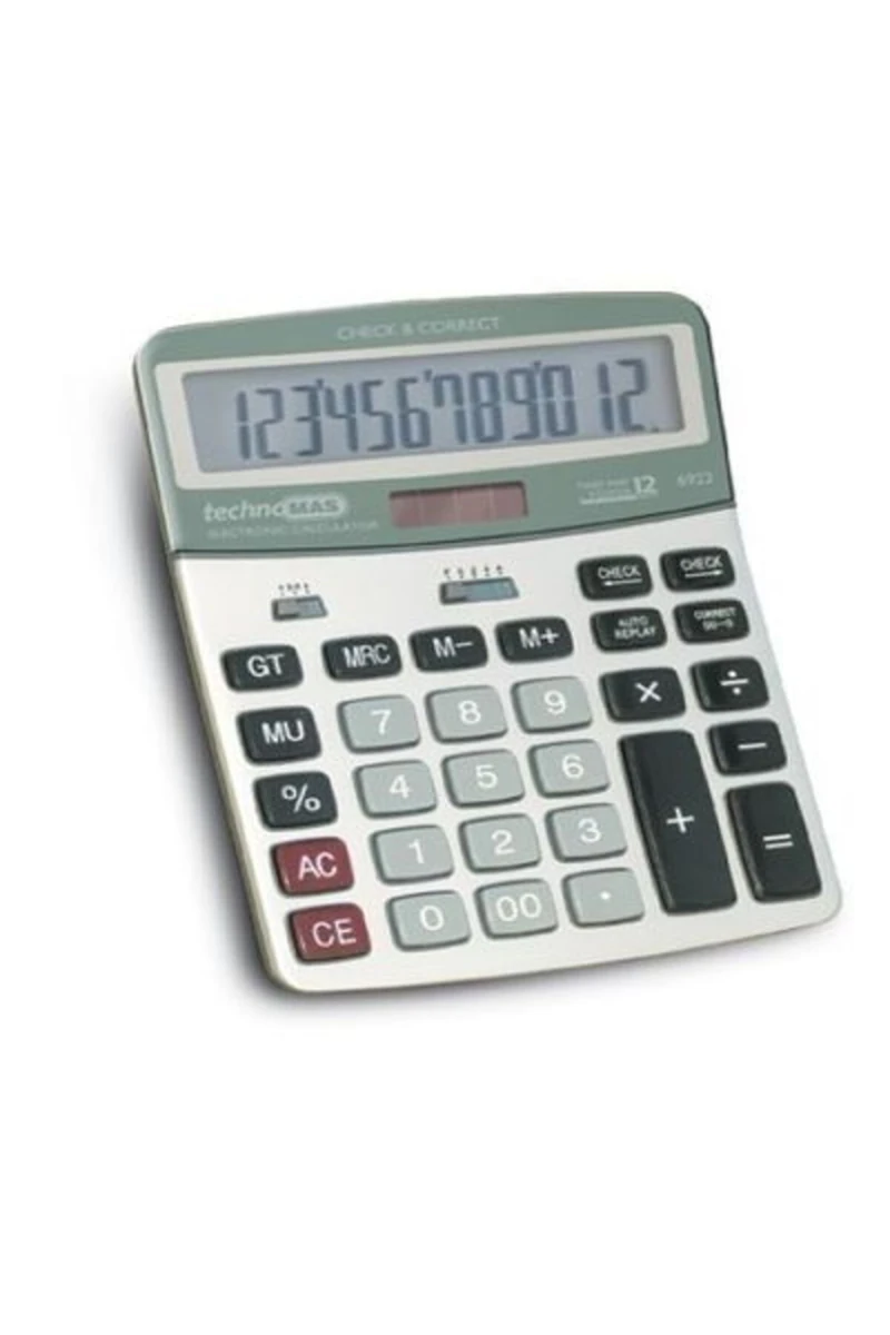 Mas Hesap Makinesi 12 Hane Düzeltmeli Metal 6922