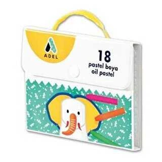 Adel pastel boya 18 li çantalı