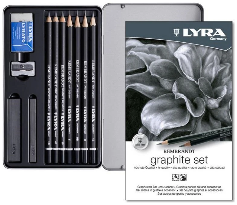 Lyra Kurşun Kalem Dereceli Rembrandt Graphıte 11 Parça Metal Kutu L2051111