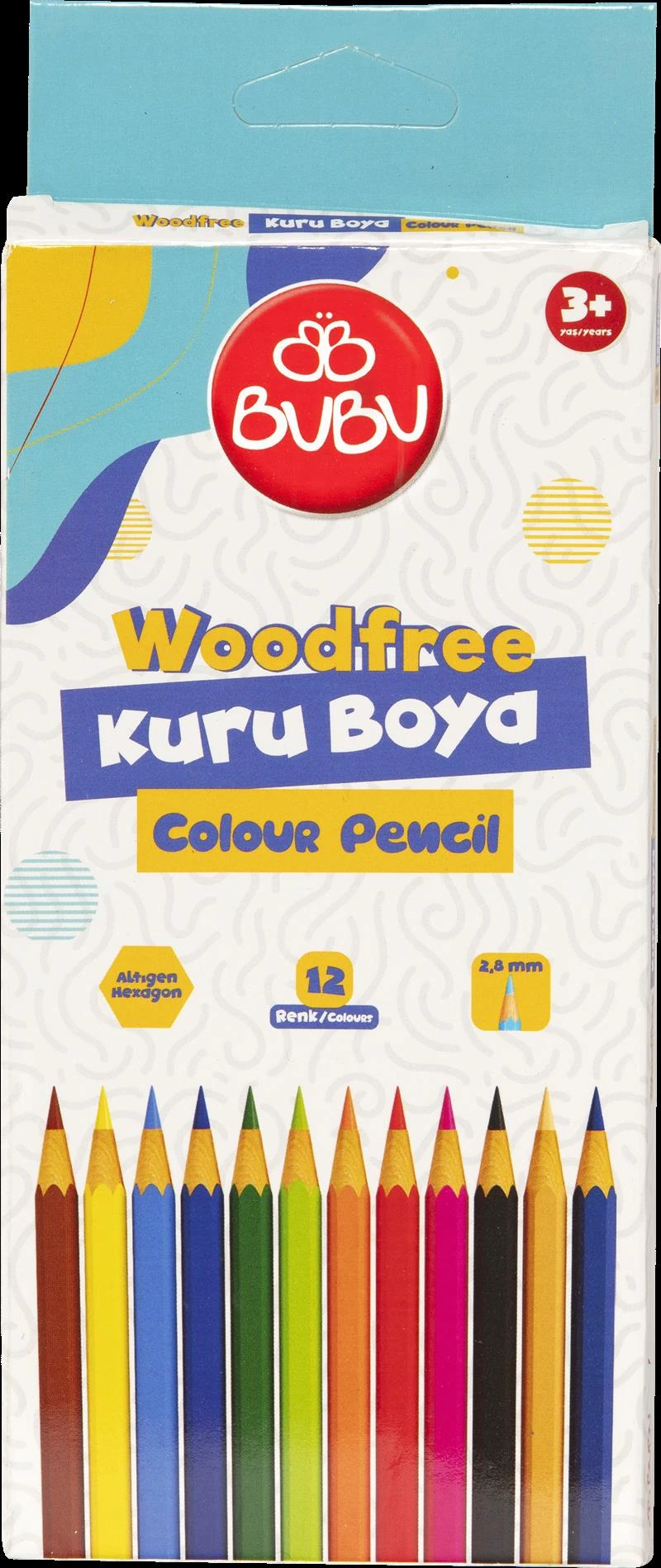Bu-Bu Woodfree Kuru Boya Tam Boy 12 Renk Bubu-Kur001