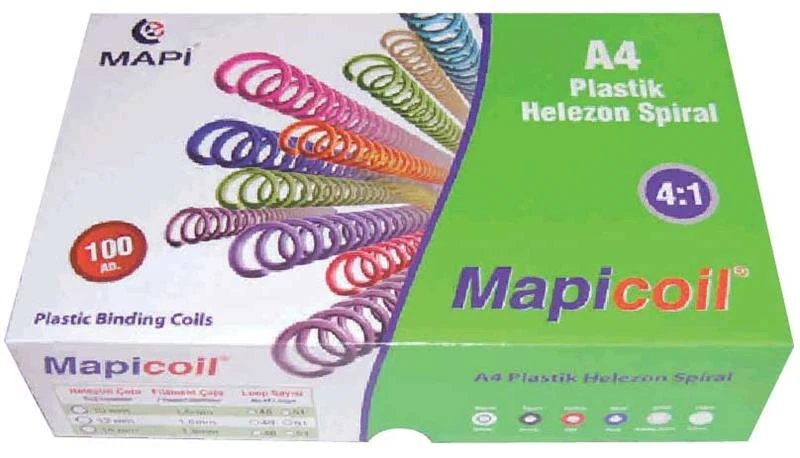 Mapicoil 2351604 Helezon Spiral 16Mm 100Lü Şeffaf