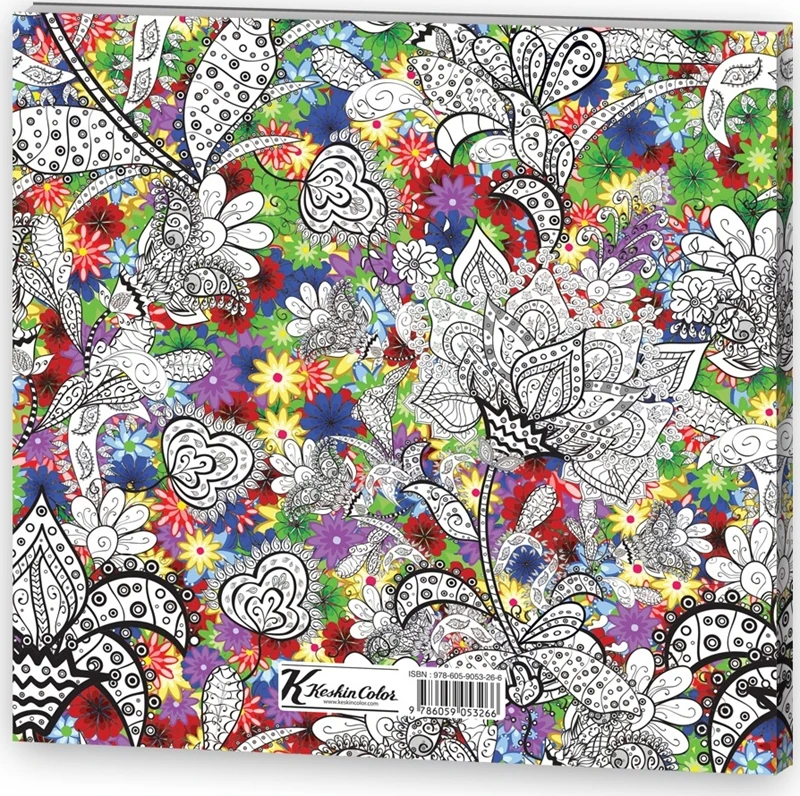 Keskin 242900-99 25*25 32Yp.Yetişkin Boyama Kit-Renkli Bahçe