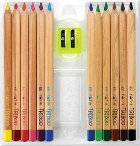 Fatih 33426 Natural Üçgen Jumbo 12 Renk Triboo Tam Boy Kuruboya