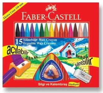 Faber-Castell Silinebilir Mum Boya 15 Renk