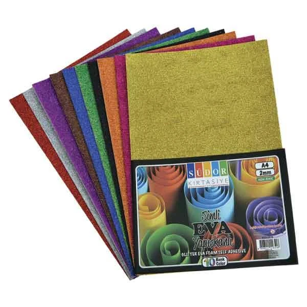 Südor Sk18 Eva A/4 2Mm 10 Renk Simli Yapışkanlı