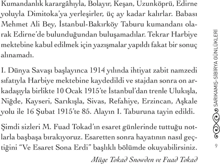 Kibrit Kutusundaki Sarıkamış - Sibirya Günlükleri - M. Fuad Tokad