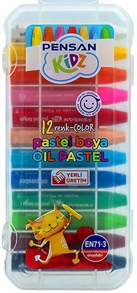 Pensan 99967 Kidz Pratik Kutulu Pastel Boya 12 Renk
