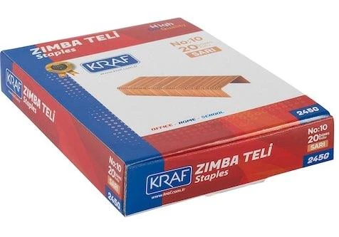 Kraf Zımba Teli No:10 Sarı 1000 Li 245G