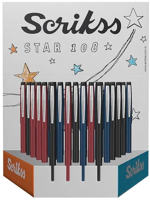 Scrikss 108 Star Tükenmez Kalem 36Lı Ambalaj