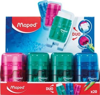 Maped Kalemtıraş Çift Delikli Connect Translu Silgili 20 Li 49211