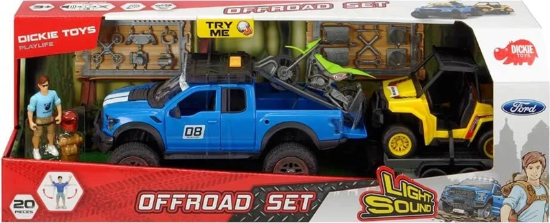 Dickie Toys Sesli Işıklı - Arazi Araçlı Oyun Seti