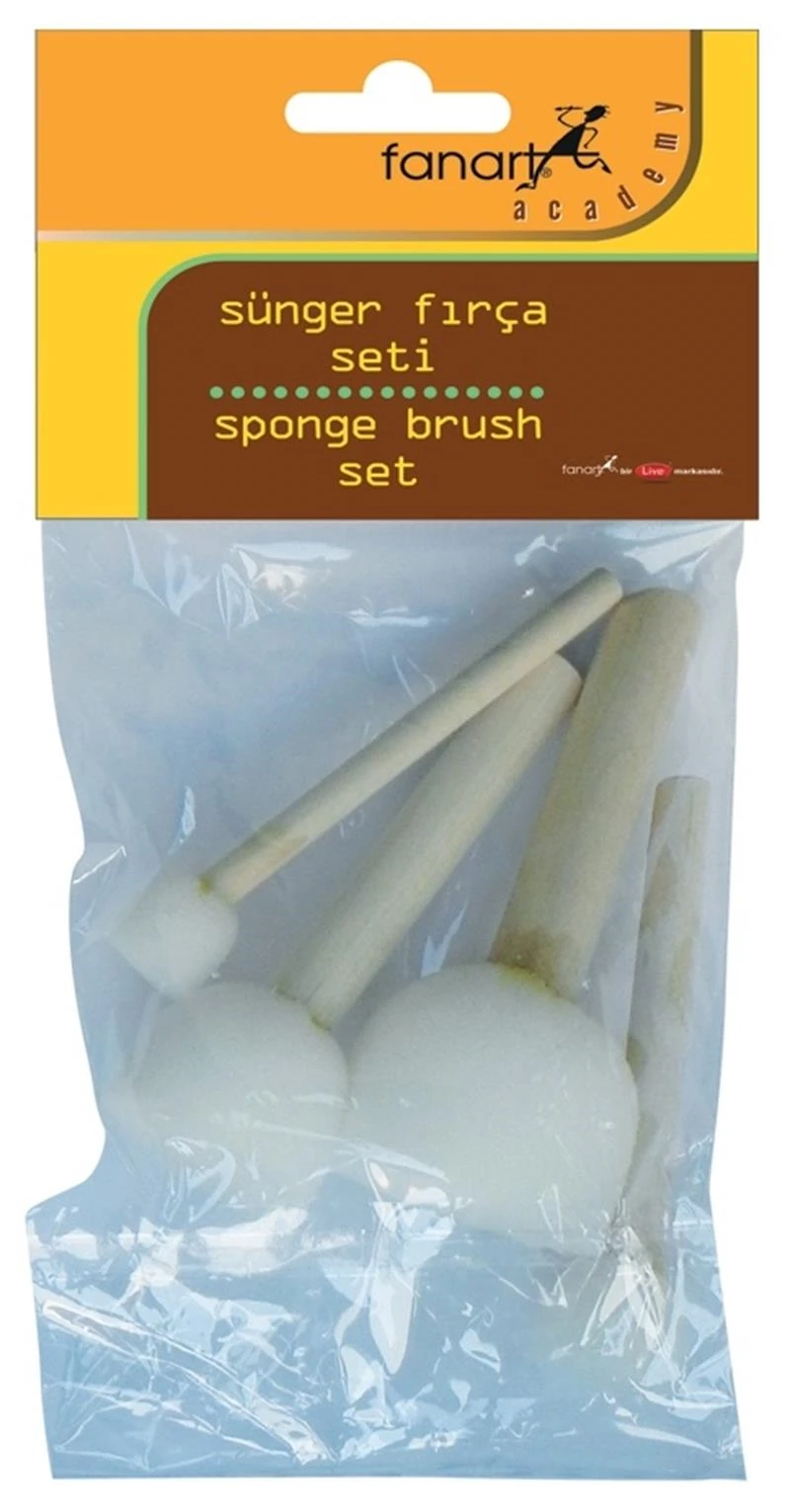 Fanart Fırça Seti Academy Sünger 4 Lü F-9430.S1