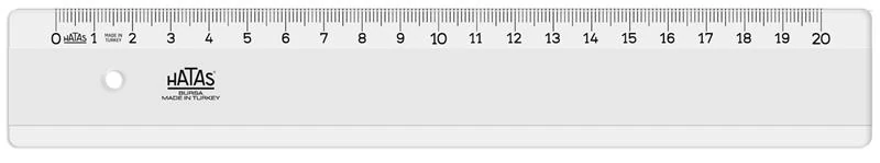 Hatas 0150 Geniş Plastik Büro Cetveli 20Cm*25