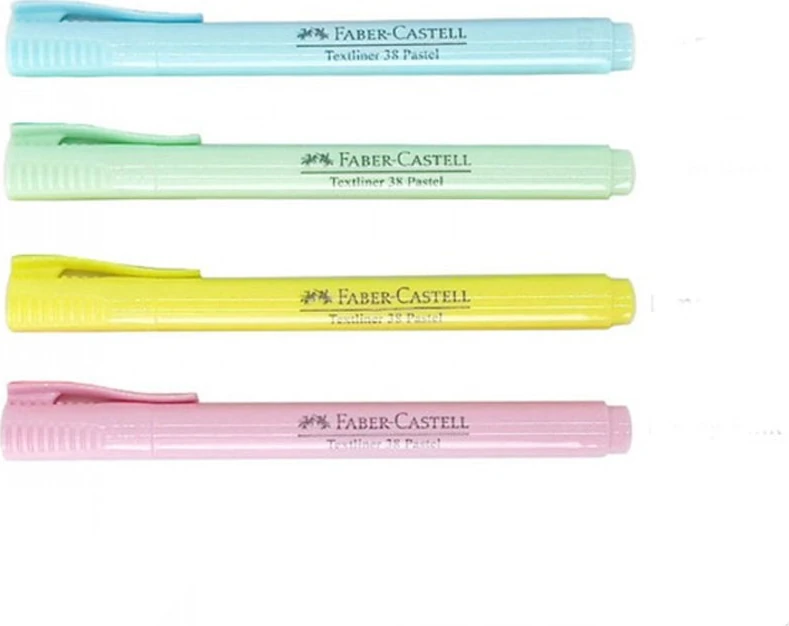 Faber-Castell Fosforlu kalem 38 Pastel 4lü poşet