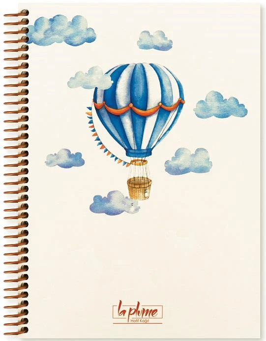 Keskin 417992-99 17*24 80 Yp.Kar.Spr.Sert Kap.La Plume Balloons Defter