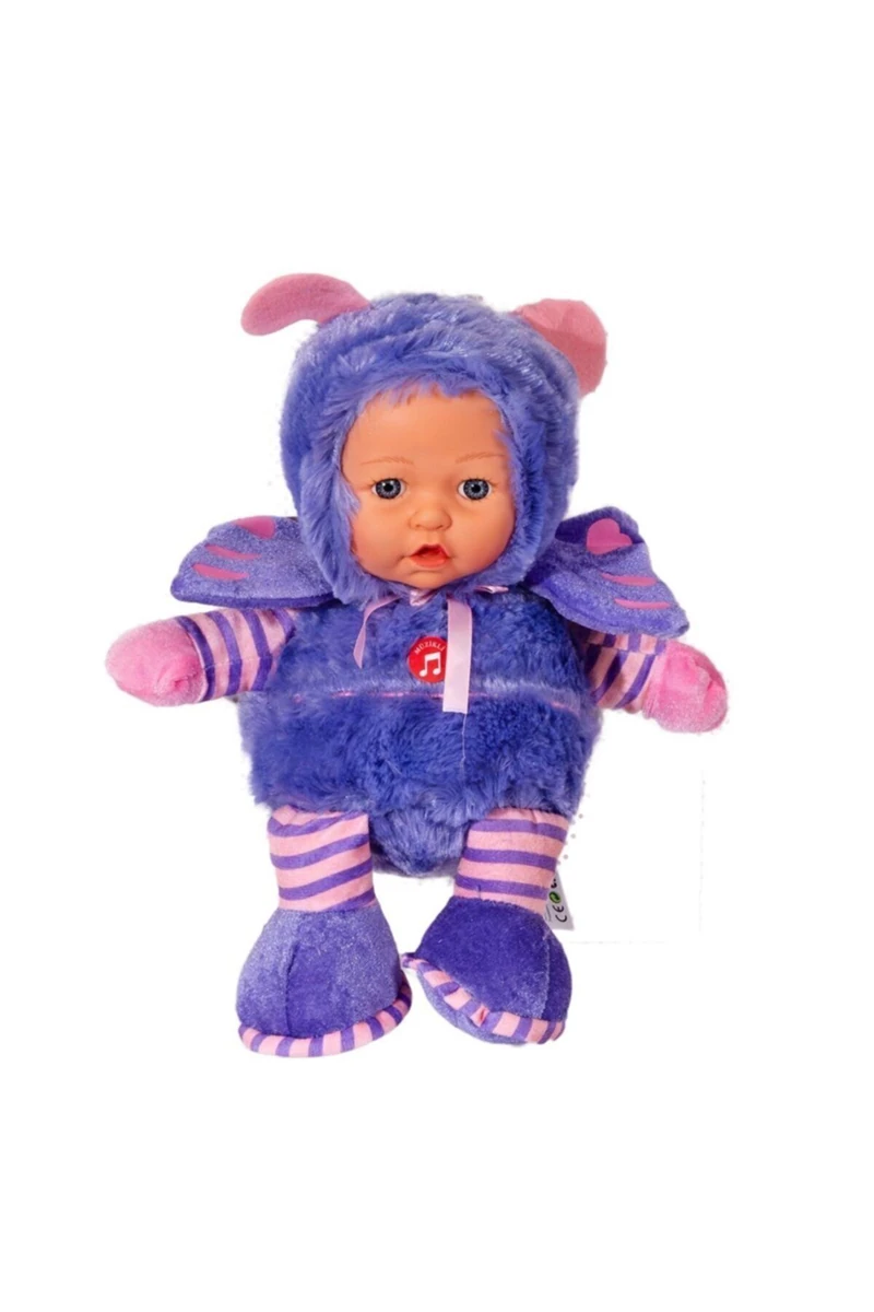 Can-Em Oyuncak Türkçe Müzikli Kelebek Peluş Bebek Pembe