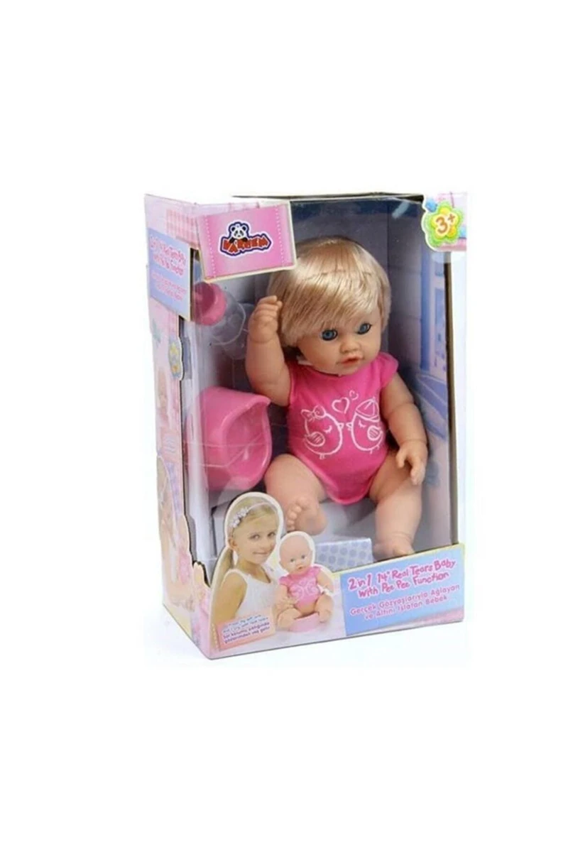 Vardem Kutulu Pilli Sesli 35 cm Ağlayan Altını Islatan Mila Bebek