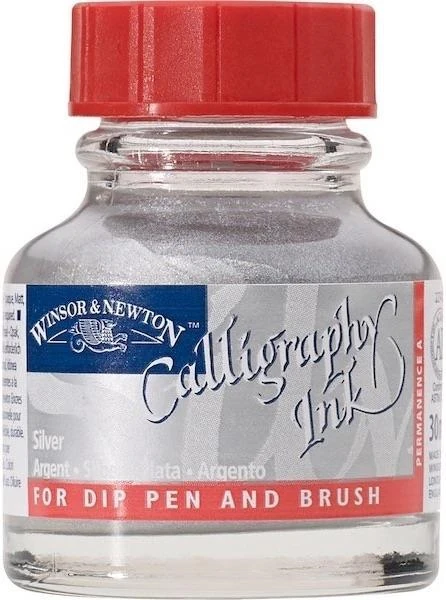 W&N Kaligrafi Mürekkebi Callıgraphy Ink 30 Ml Sılver 617 Wn-1110617