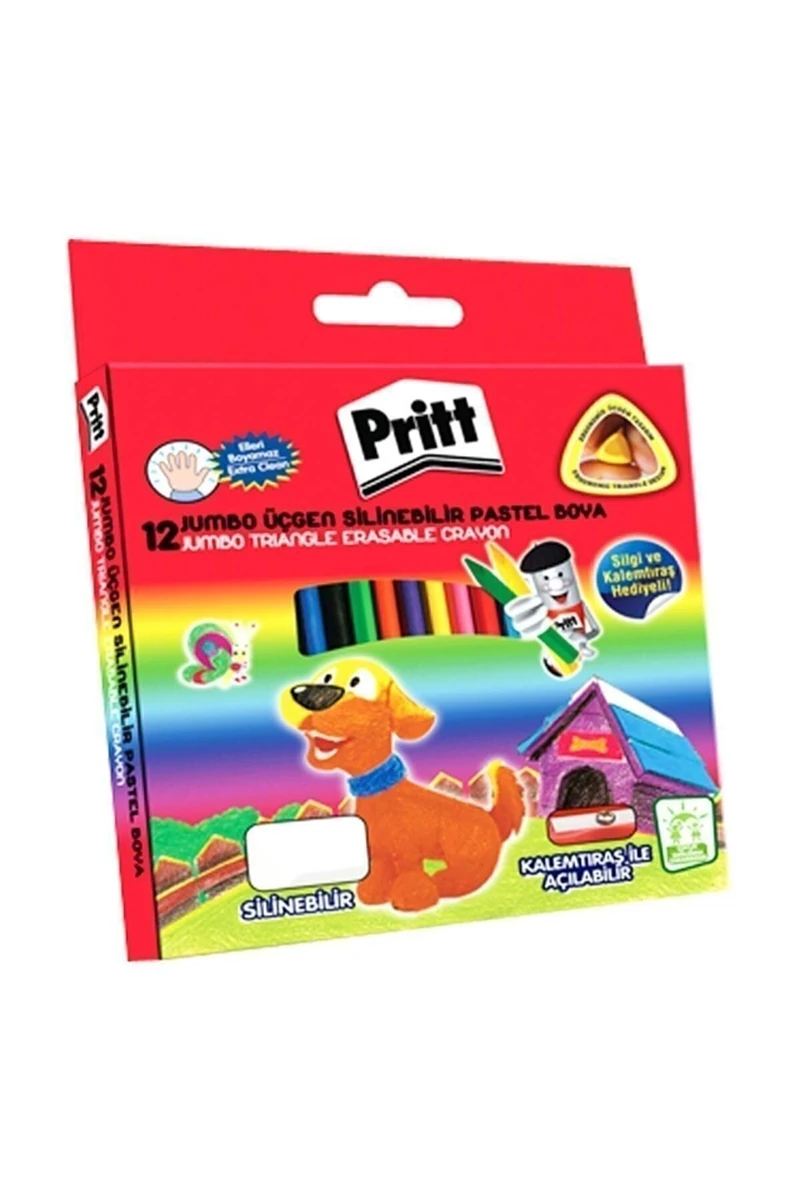 Prıtt Mum Boya Silinebilir Jumbo 12 Renk 1655739