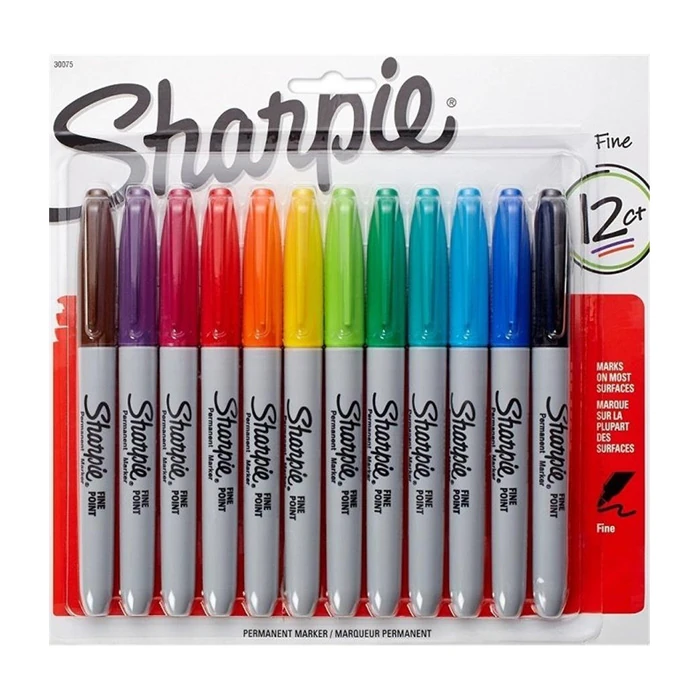 Sharpie 2065404 Fine Permanent Markör 12Li Krş.Bls