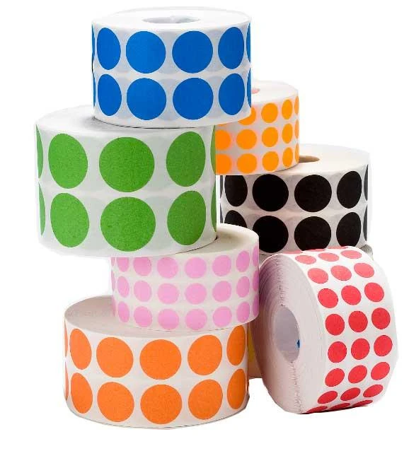 Tanex 25Mm Beyaz Nokta Etiketi 2500 Li (Tekli Kutu)