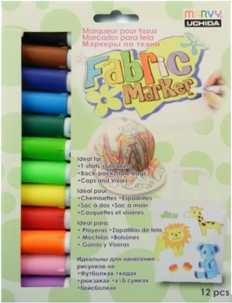 Marvy 560-12V Kumaş Kalemi 12Li Set