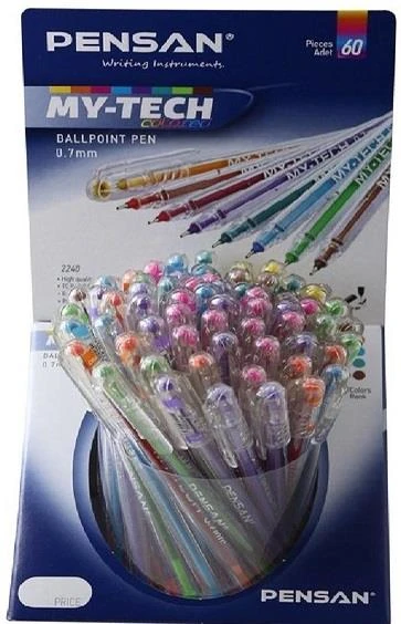 Pensan 02240 My-Tech Tükenmez Kalem 8 Renk 60Lı