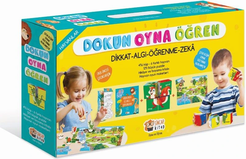 Dokun Oyna Öğren Seti: Hayvanlar (Dikkat - Algı - Öğrenme - Zeka)