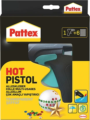 Pattex Hot Pistol Silikon Tabancası + 6 Adet Silikon