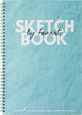 Fanart Academy Sketchbook A4 Spiralli Eskiz Defteri Turkuaz