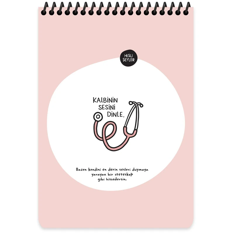 Keskin Bloknot Hisli Şeyler Bu Aralar Karışığım A5 Spiralli Karton Kapak 80 Yp. Çizgili 500571
